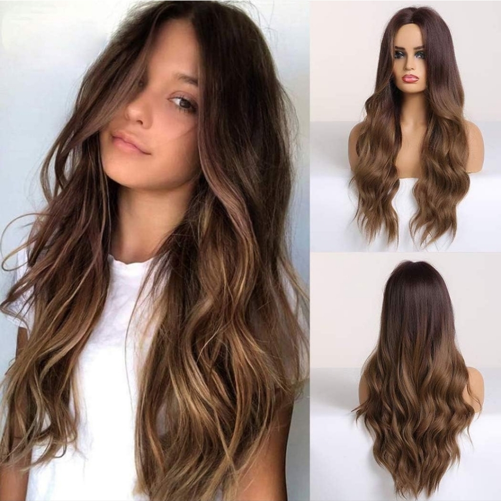 Long Wavy Dark Brown Wig
